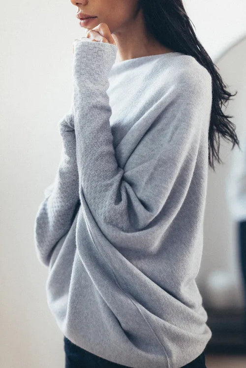 Asymmetric Draped Off Shoulder Jumper for Women | Zarivea