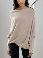 Asymmetric Draped Off Shoulder Jumper for Women | Zarivea
