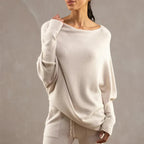 Asymmetric Draped Off Shoulder Jumper for Women | Zarivea