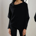 Asymmetric Draped Off Shoulder Jumper for Women | Zarivea