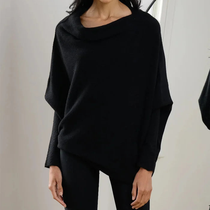 Asymmetric Draped Off Shoulder Jumper for Women | Zarivea