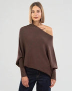 Asymmetric Draped Off Shoulder Jumper for Women | Zarivea