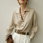 Asymmetrical Button Blouse for Women | Elentis