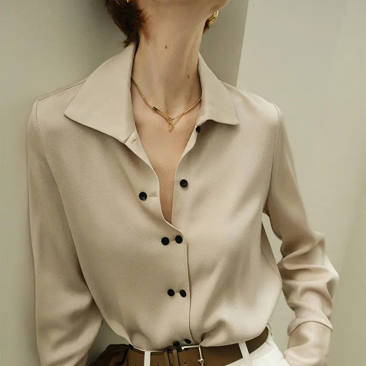Asymmetrical Button Blouse for Women | Elentis