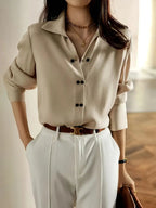 Asymmetrical Button Blouse for Women | Elentis