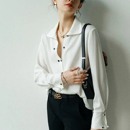 Asymmetrical Button Blouse for Women | Elentis