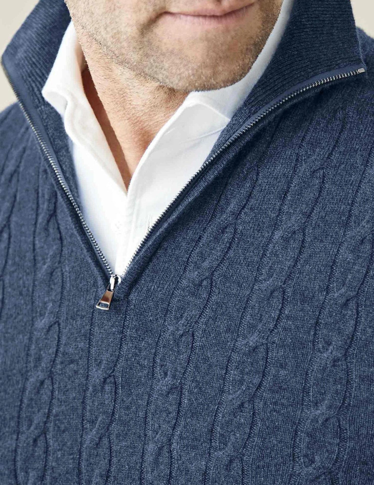 Cable Knit Zipper Sweater Long Sleeve for Men | Orivex