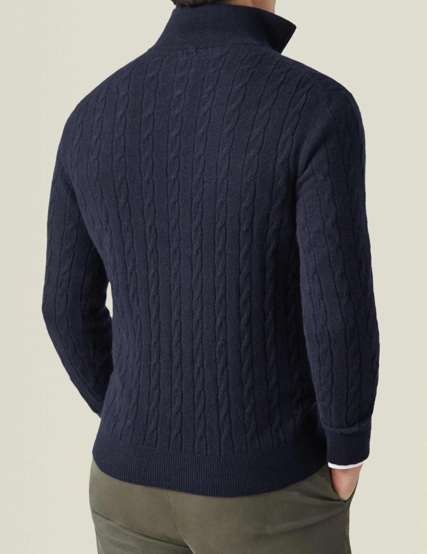 Cable Knit Zipper Sweater Long Sleeve for Men | Orivex