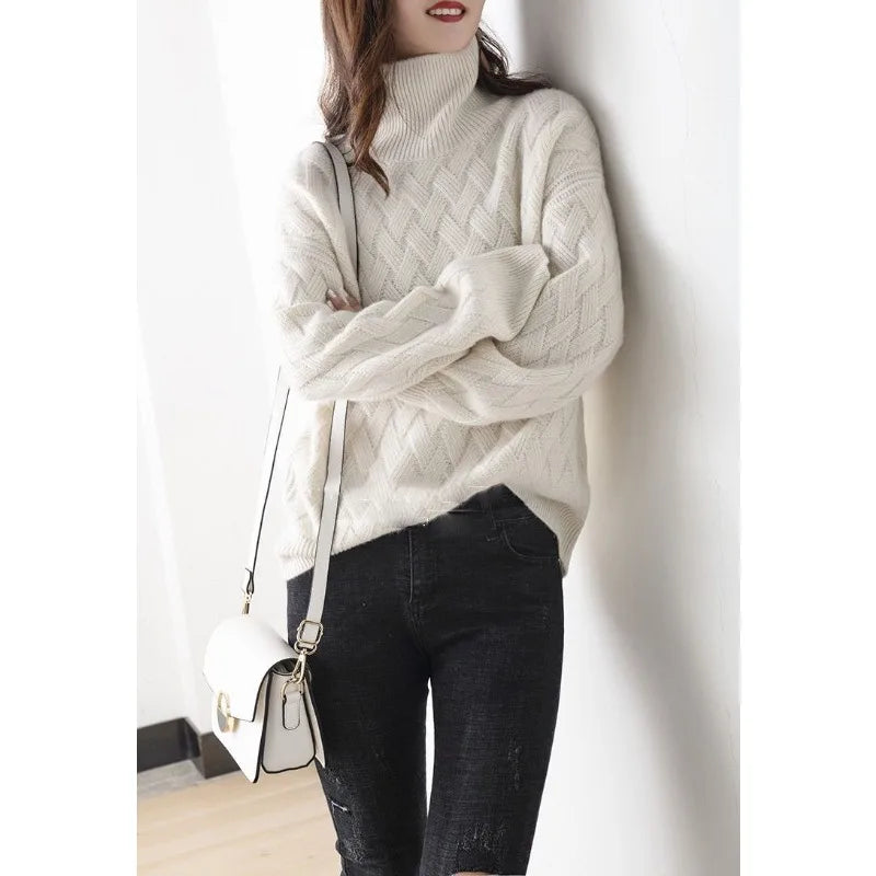 Cashmere Turtleneck Sweater Elegant For Women | Novarela