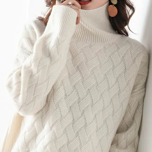 Cashmere Turtleneck Sweater Elegant For Women | Novarela