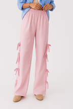 Checkered Cotton Wide-Leg High-Waist Trousers for Women | Viretta