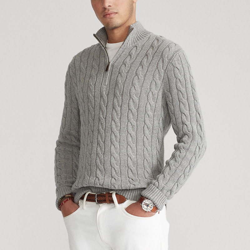 Cotton Half-Zip Sweater for Men | Stellar