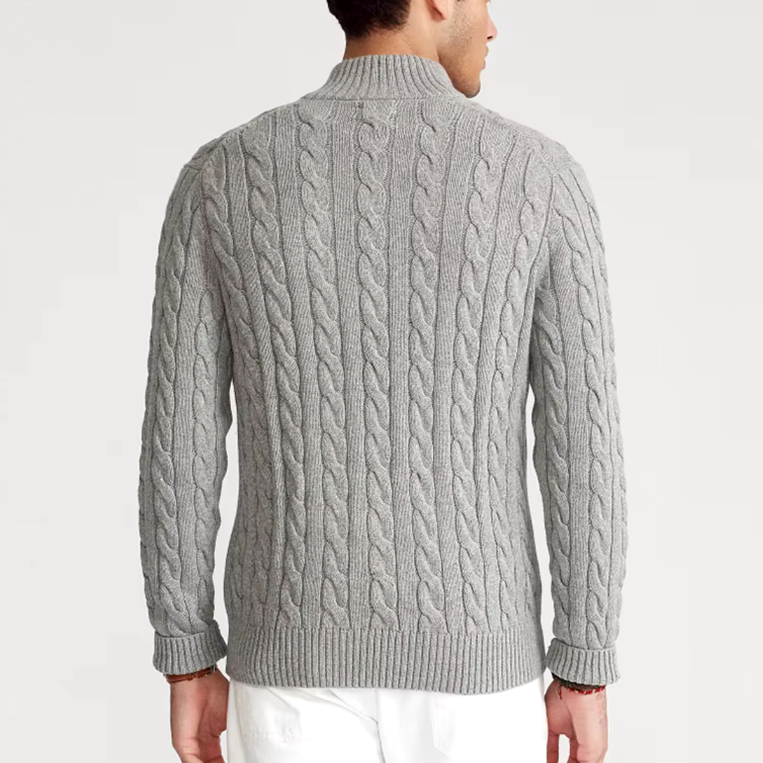 Cotton Half-Zip Sweater for Men | Stellar