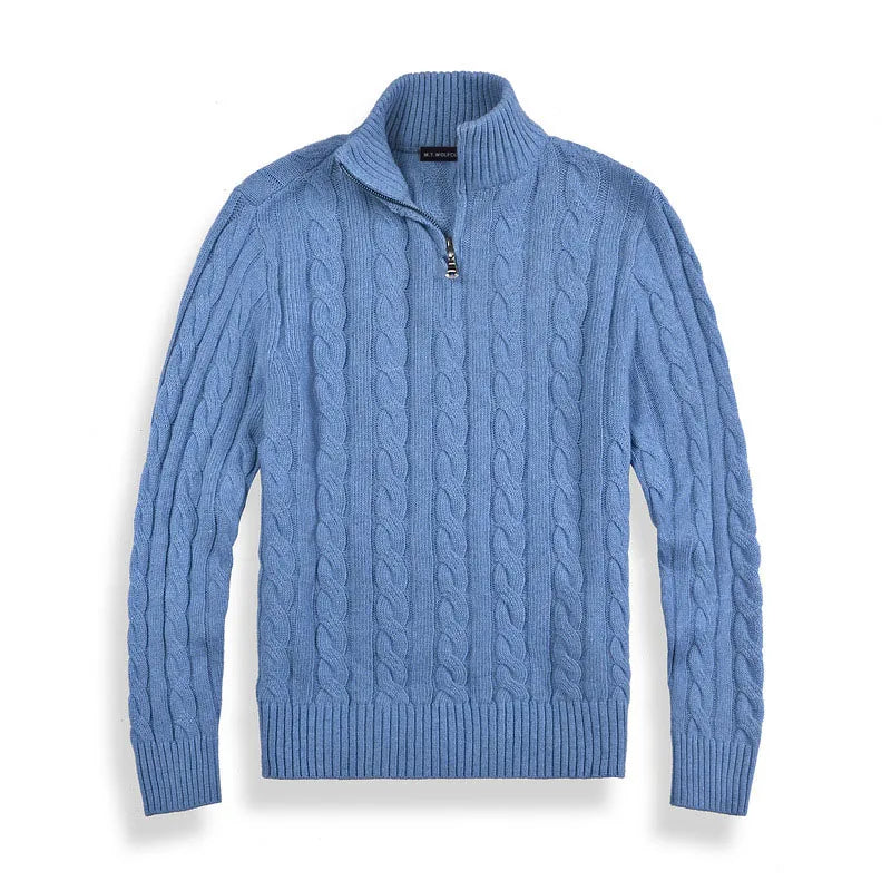 Cotton Half-Zip Sweater for Men | Stellar