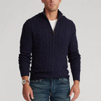 Cotton Half-Zip Sweater for Men | Stellar