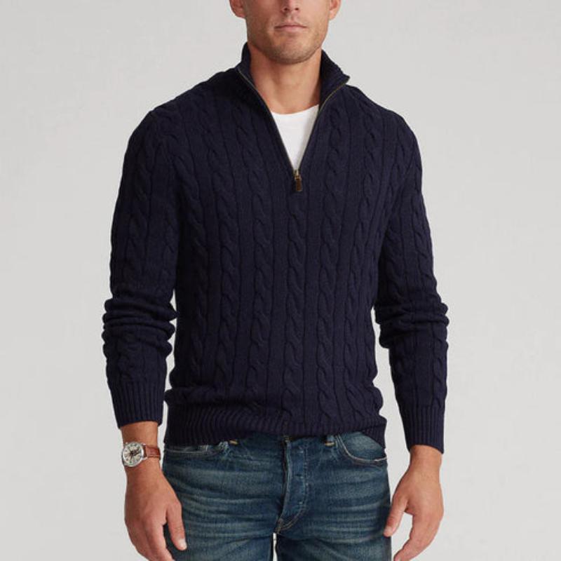 Cotton Half-Zip Sweater for Men | Stellar