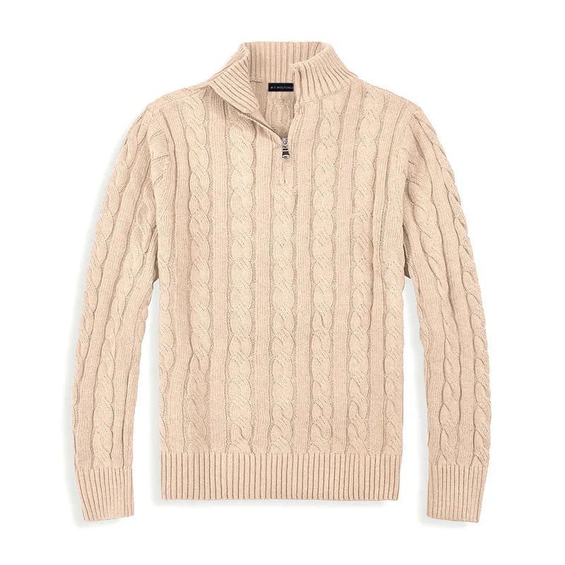 Cotton Half-Zip Sweater for Men | Stellar
