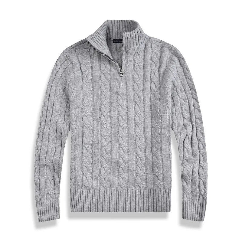 Cotton Half-Zip Sweater for Men | Stellar