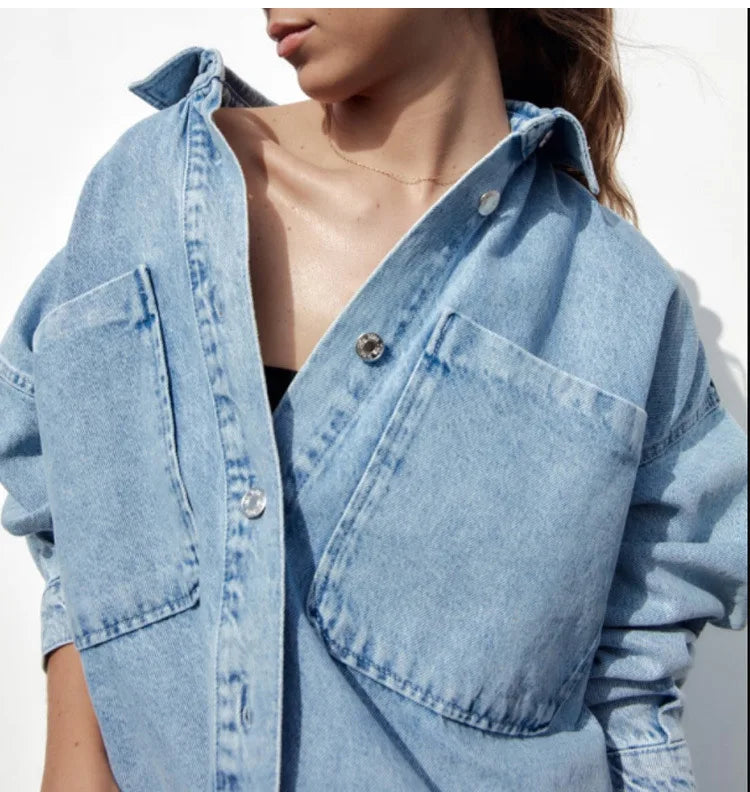 Denim Jacket Top for Women | Zandari