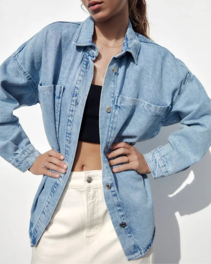 Denim Jacket Top for Women | Zandari