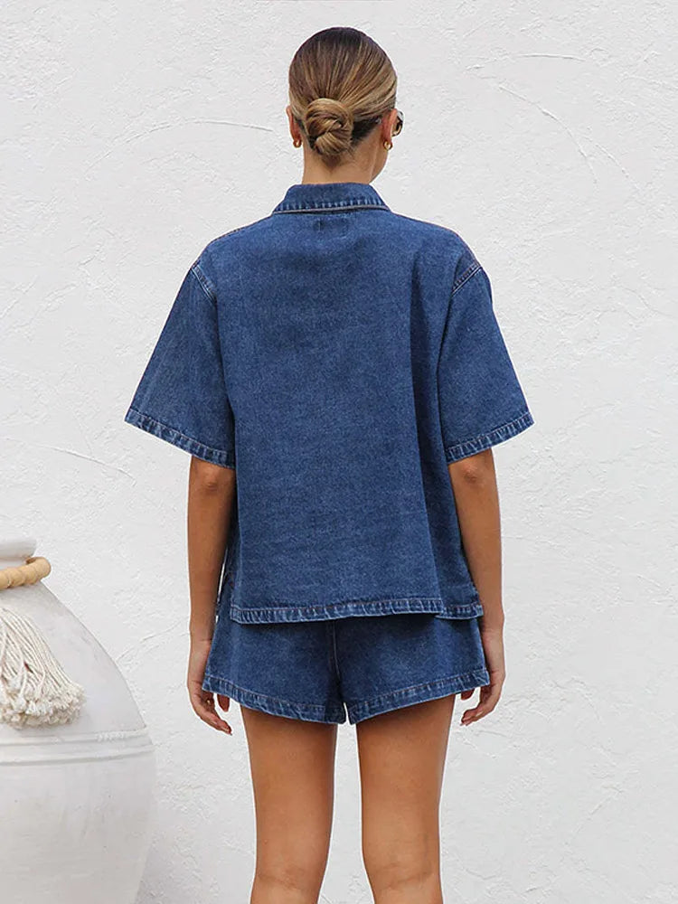 Denim Two-Piece Set for Women | Velora