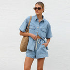 Denim Two-Piece Set for Women | Velora