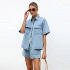 Denim Two-Piece Set for Women | Velora