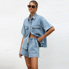 Denim Two-Piece Set for Women | Velora