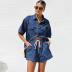 Denim Two-Piece Set for Women | Velora