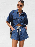 Denim Two-Piece Set for Women | Velora