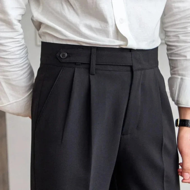 Double Pleat Italian Trousers for Men | Corve