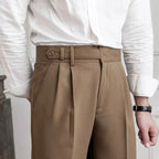 Double Pleat Italian Trousers for Men | Corve