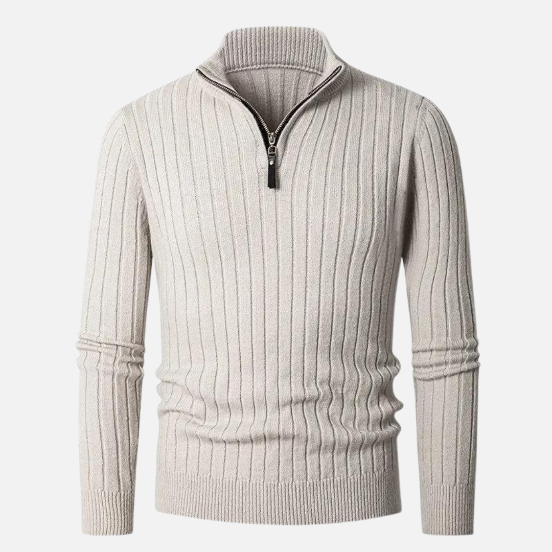 Half-Zip Cotton Sweater for Men | Lorum