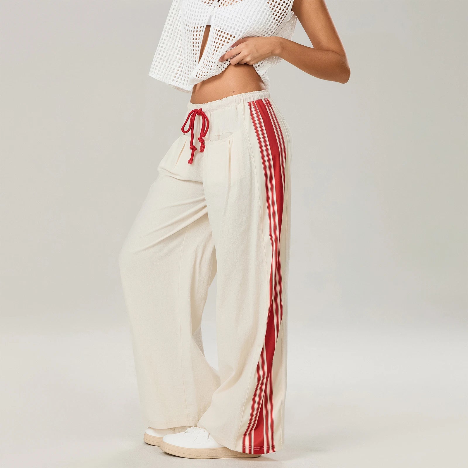 High-Waist Striped Jogger Pants for Women | Kyla