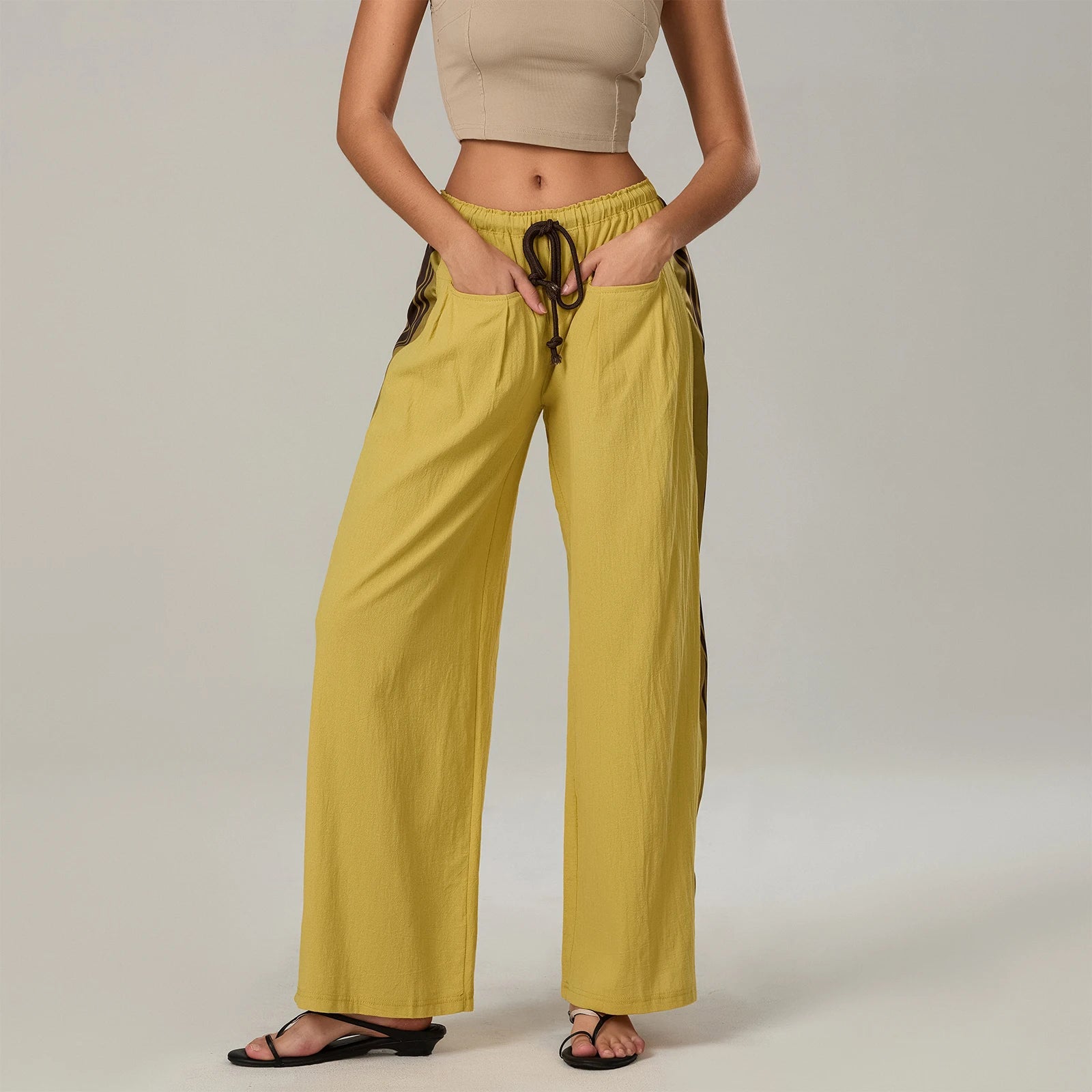 High-Waist Striped Jogger Pants for Women | Kyla