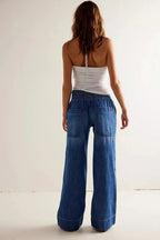 High-Waist Wide-Leg Denim Jeans for Women | Audrey