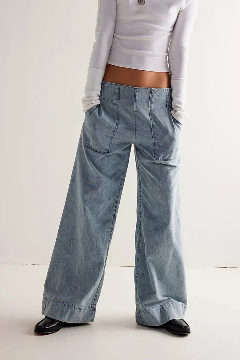 High-Waist Wide-Leg Denim Jeans for Women | Audrey