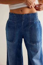 High-Waist Wide-Leg Denim Jeans for Women | Audrey