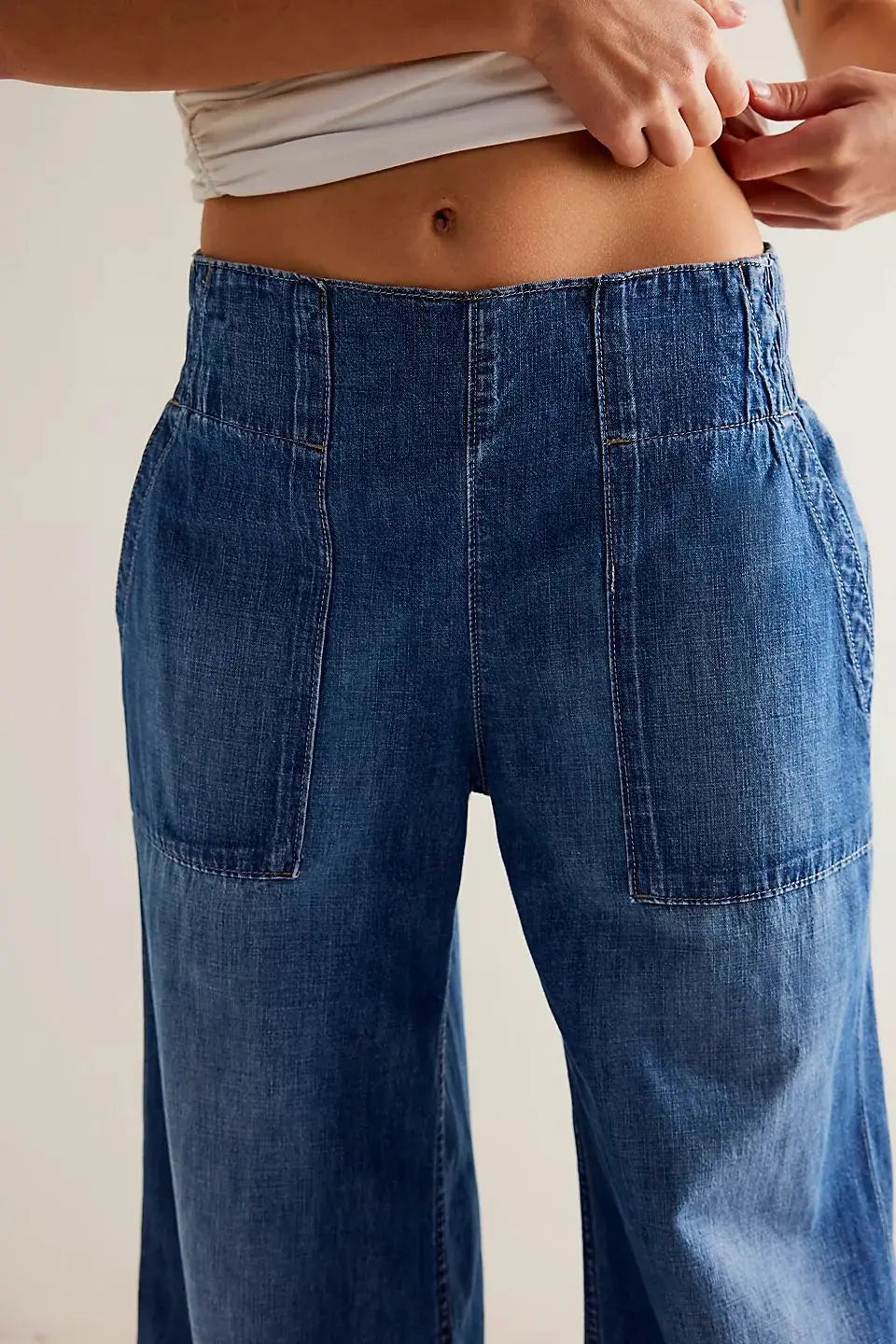 High-Waist Wide-Leg Denim Jeans for Women | Audrey