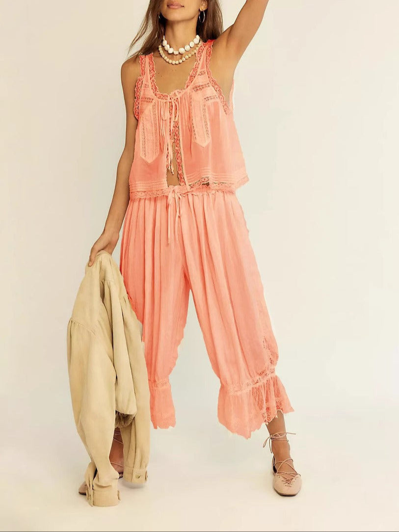 Lace Two-Piece Set with Tank Top for Women | Vina