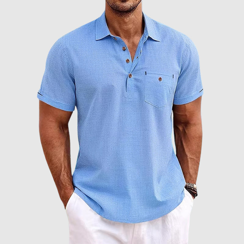Lightweight Linen Polo Shirt for Men | Virel