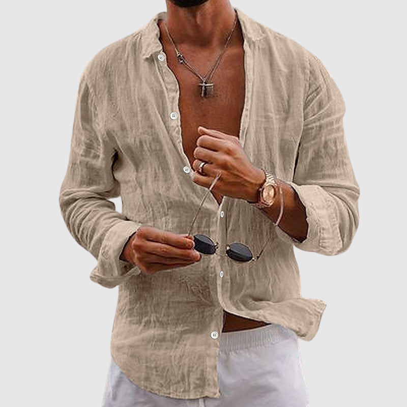 Linen Button-Up Shirt for Men | Lorenzo