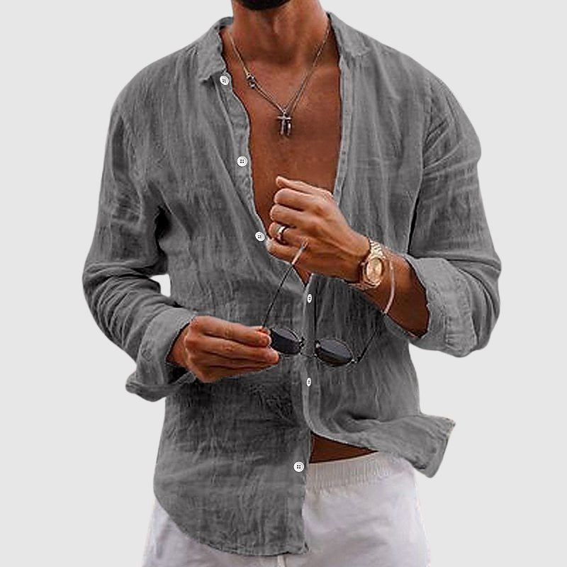 Linen Button-Up Shirt for Men | Lorenzo