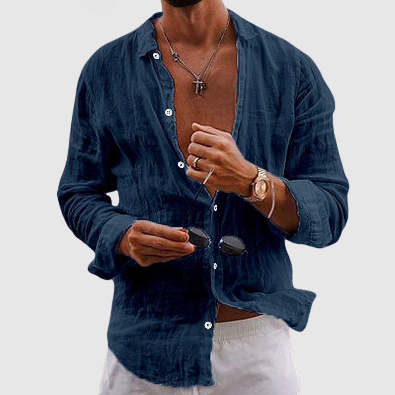 Linen Button-Up Shirt for Men | Lorenzo
