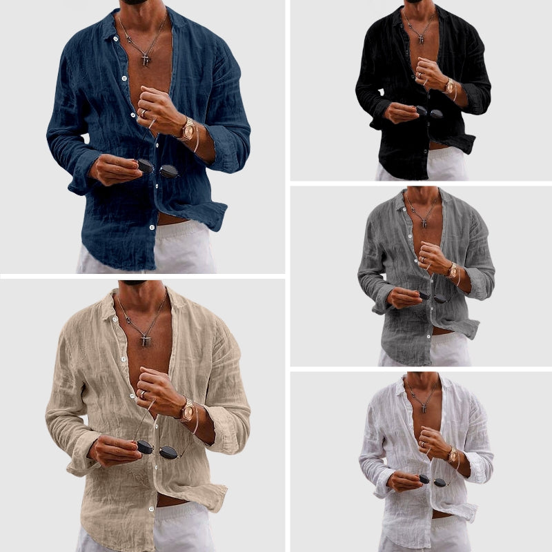 Linen Button-Up Shirt for Men | Lorenzo