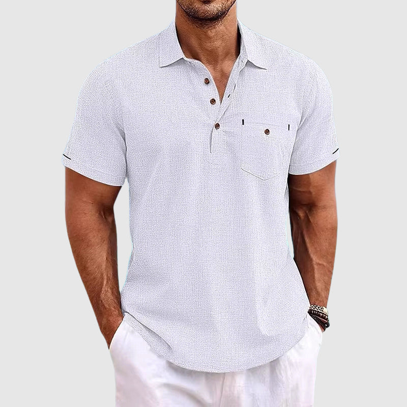 Linen Polo Shirt for Men | Theodore