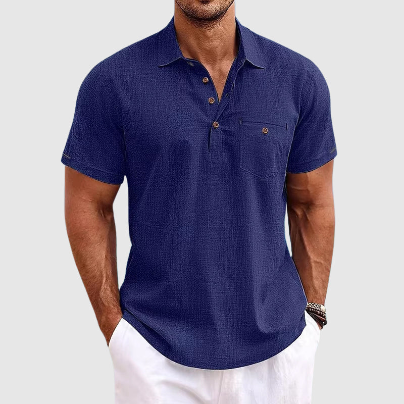Linen Polo Shirt for Men | Theodore