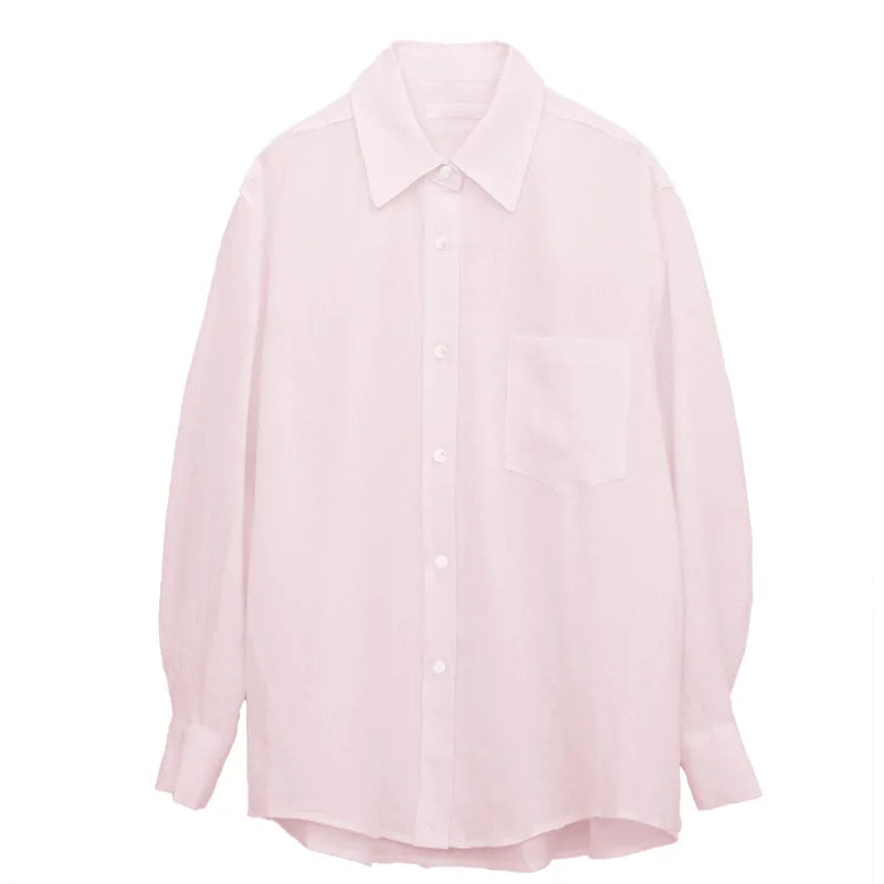 Oversized Linen Blouse for Women | Zephyra
