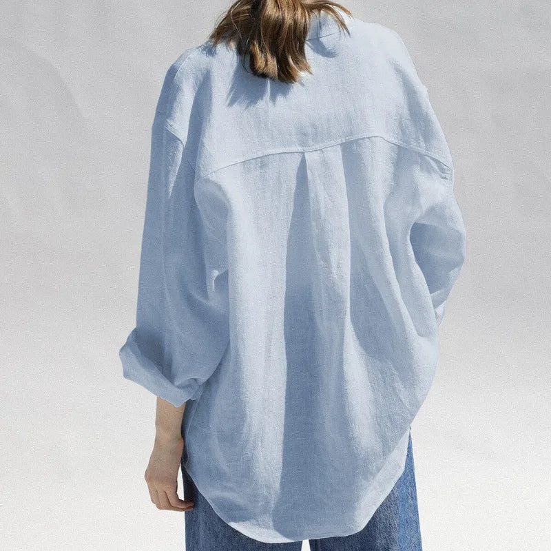 Oversized Linen Blouse for Women | Zephyra