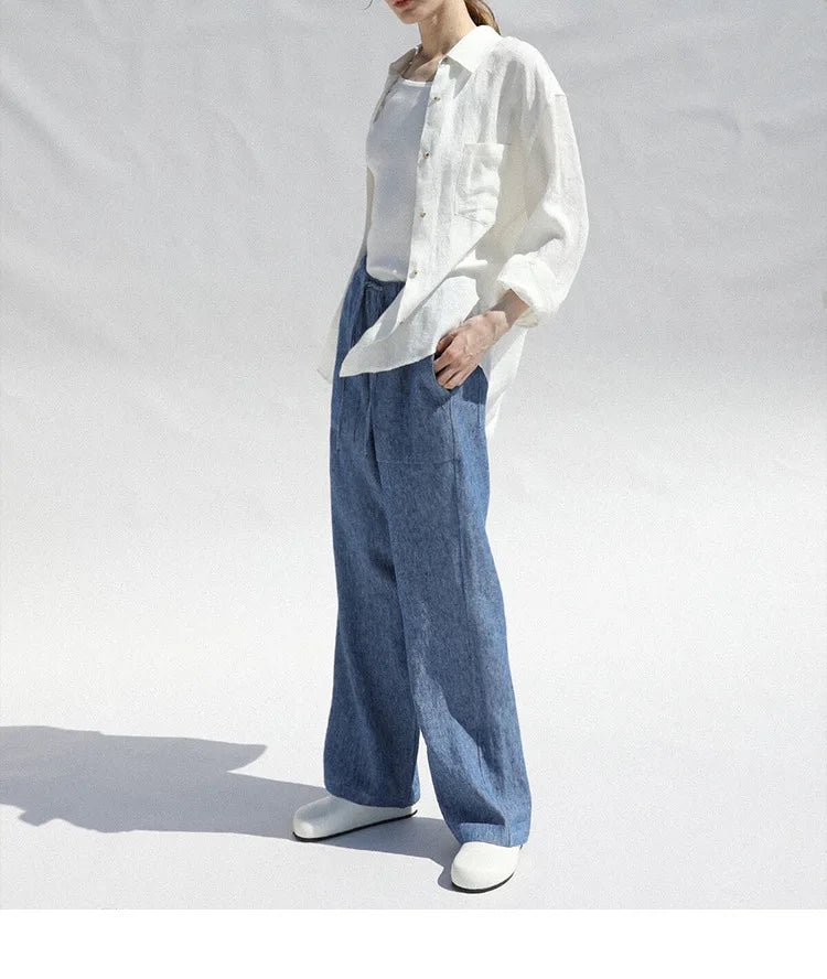 Oversized Linen Blouse for Women | Zephyra